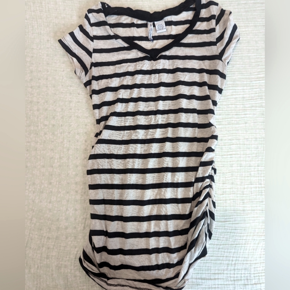 Striped maternity shirt